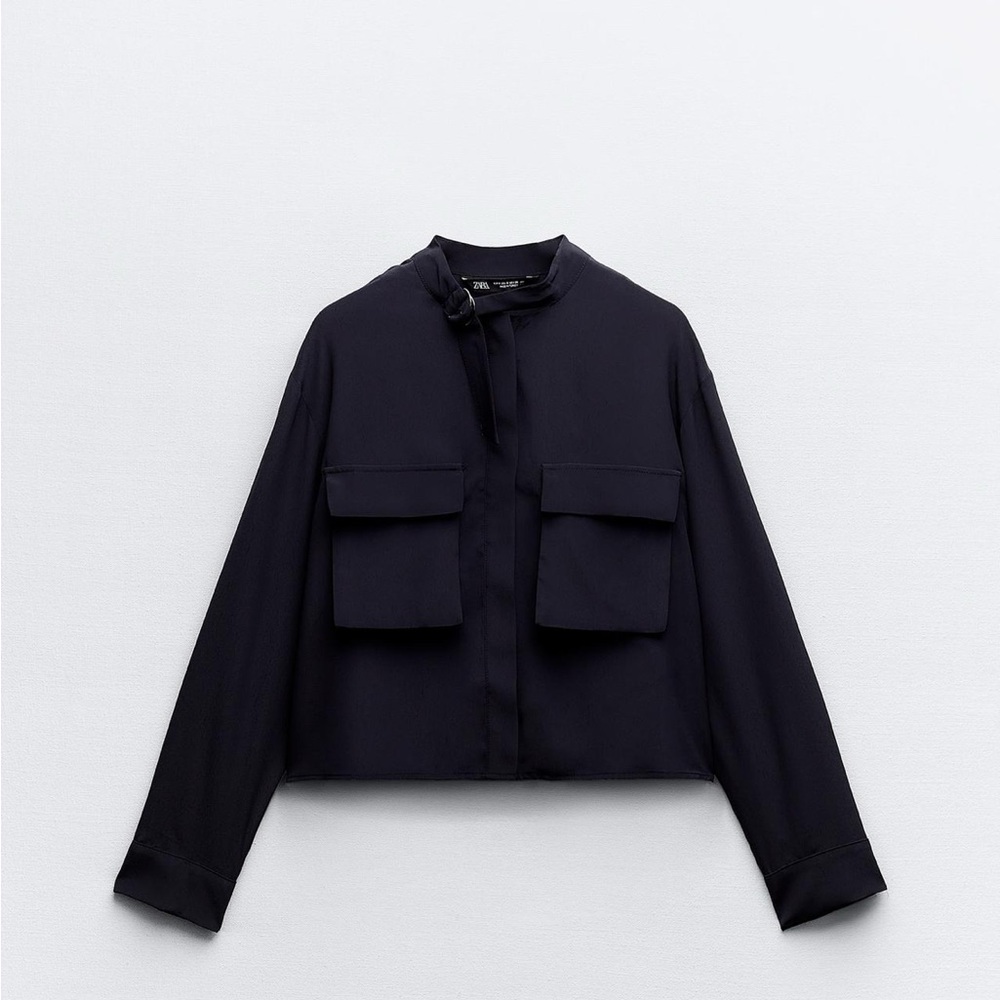 Zara navy blouse